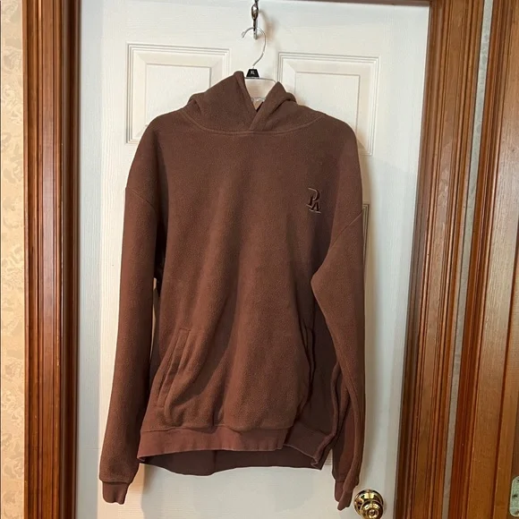 P’tula Active Brown Hooded Fleece Sweatshirt - Picture 1 of 6